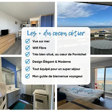 Cocon Cotier - Vue Sur - Parking - Proche De La Thalasso - Terrasse 波尔尼谢